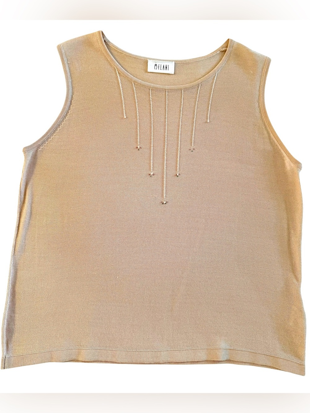 Sleeveless cotton knit top